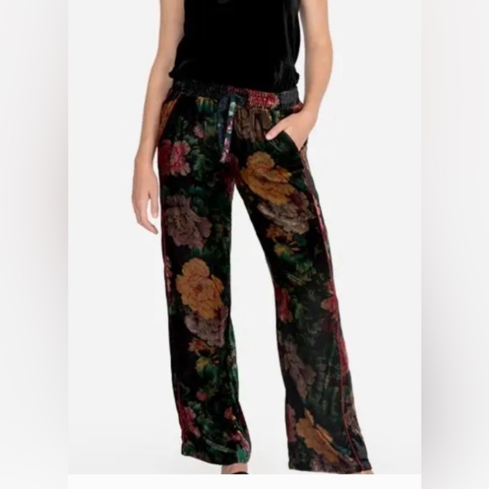 Johnny Was Floral Sanne Velvet pants